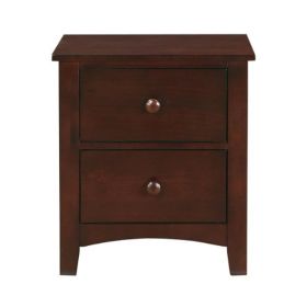 Modern Pine Wood 2 Drawer Night Stand