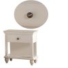 Poplar Wood Night Stand With Spacious Storage, White