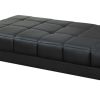 Modish Bonded Leather Ottoman In Black