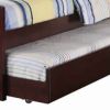 Fascinating Wooden Twin Bed With Trundle, Cherry Brown