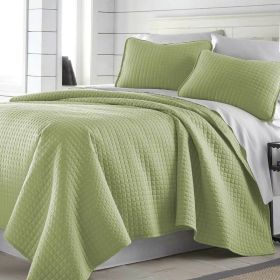 Twin/Twin XL Lightweight Sage Ultra Soft 2-Piece Microfiber Quilt Set