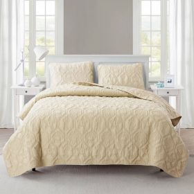 King size Coastal Beach Starfish Seashells Sea Horse Sand Tan 3-Piece Quilt Set