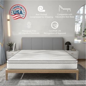 Full Size Mattress, 12 Inch Hybrid Mattress in a Box with Gel Memory Foam