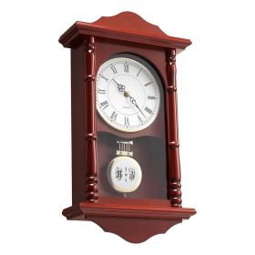 VEVOR Grandfather Clock, 18 in Classic Vintage Pendulum Clock, Pine Wood & MDF Wall Clocks with Quartz Movement and Quiet Design
