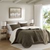 Waffle Knit Chenille Comforter Set Full/Queen