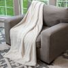 HGTV Super Luxe Faux Fur Throw Blanket Snowbound 50 x 70 inches