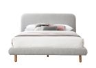 Cleo Gray Boucle Queen Bed