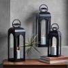 Black Metal Lantern Candle Holder, 18