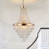 20" Modern Crystal Pendant Chandelier with Golden Finish