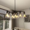 9-Light Black Modern Chandeliers for Dining Room