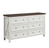 Farmhouse 6 Drawers Dresser for Bedroom