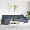 Modular Sofa Dark Grey Velvet (100% Polyester)