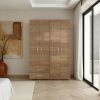Rye Armoire, 4 Doors, 2 Drawers, 3 Shelves