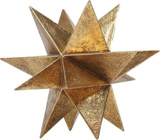 Modern Style Indoor Home Decor - Resin Gold Multi-Angle Stars Abstract Geometric Sculpture for Living Room Office Desk Bookshelf Table Decor Home Deco