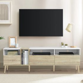 Modern TV with 3 Drawers and Open Shelves