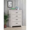 Geary Coastal White Rectangular 4-Drawer Chest