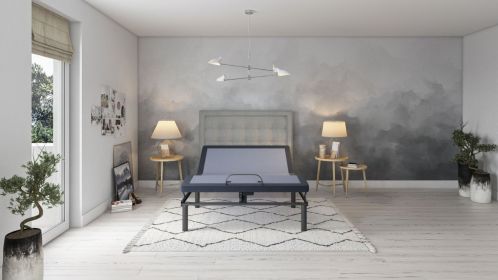 Twin XL Adjustable Bed Base with Three Vibration Modes and Head and Foot Position Adjustments