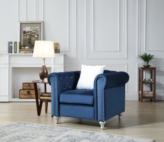 Glory Furniture Raisa G861A-C Chair, NAVY BLUE