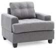 Sleek Transitional Gray Accent Chair
