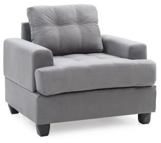 Sleek Transitional Gray Accent Chair