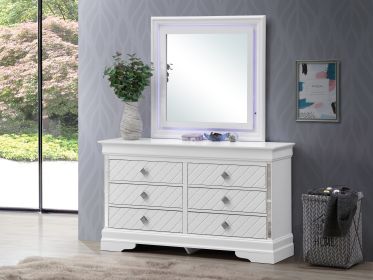 Glory Furniture Verona G6790-D Dresser, Silver Champagne