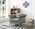 Stylish Dark Gray Transitional Chair