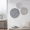 Textured Feather 3-piece Metal Disc Wall