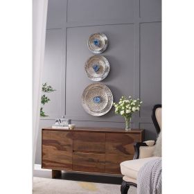 Silver Textured Oversized Disc