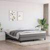 Bed Frame Dark Grey Fabric (100% polyester)