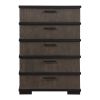 Two-Tone Brown Black Finish Drawers Chest 1pc Modern Industrial Design Bedroom Furniture
