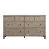 Gray Oak Finish Classic Transitional Bedroom Furniture 1pc Dresser of 8 Drawers Wooden Furniture