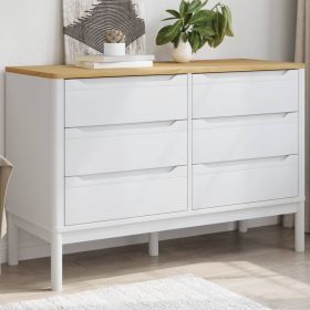 Drawer Cabinet White Solid pine wood Medium Chest of Drawers
