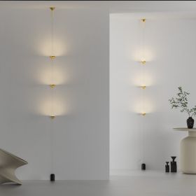 Marble Brass LED Floor Light, 3-Head Flexible Floor Lamp