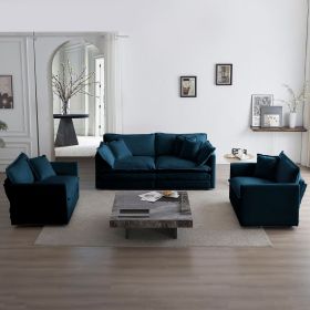 3 Piece Sofa Set with Arm Pillows and Toss Pillows, Sofa Set Include 2- Piece of Arm Chair and One 2-seat Sofa