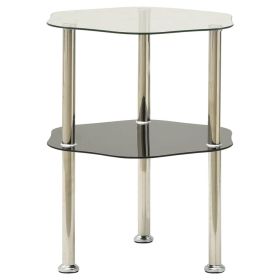 Side Table Transparent and black