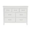 7 Drawers White Finish Dresser Transitional Style Wooden Bedroom Furniture 1pc