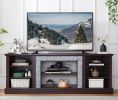 Large Faux Stacked Stone TV Stnad