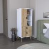 Dresser 52"H Stylish Bedroom Storage Solution with 3 Open Shelves, 2 Drawers