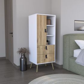 Dresser 52"H Stylish Bedroom Storage Solution with 3 Open Shelves, 2 Drawers