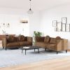 Sofa Set Brown Velvet