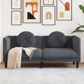 Sofa Dark Grey Velvet (100% polyester)