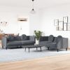 Sofa Set Dark Gray Velvet (100% polyester)
