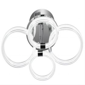 Modern LED Flush Mount Ceiling Light with Dimmable Remote Control