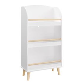 Kids Bookshelf, 3-Tier Bookcase, Book Organizer, toy Storage Cabinet Organizer