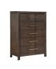Modern Style 5-Drawer Chest Made with Wood in Walnut