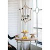 4 - Light Wood Chandelier, Hanging Light Fixture with Adjustable Chain for Kitchen Dining Room Foyer Entryway