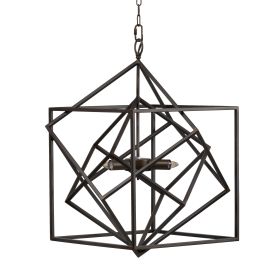 3 - Light Metal Chandelier, Hanging Light Fixture with Adjustable Chain for Kitchen Dining Room Foyer Entryway