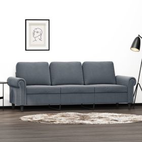 3-seater Sofa Dark Grey Velvet (100% polyester) 3-seater Durable