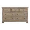 Classic Bedroom Furniture 1pc Dresser with 7 Drawers and Jewelry Tray Traditional Design Furniture Gray Finish