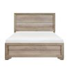 Contemporary Natural Finish 1pc Full Size Bed Premium Melamine Board Wooden Bedroom Furniture